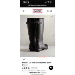 Hunter boots adjustable with socks